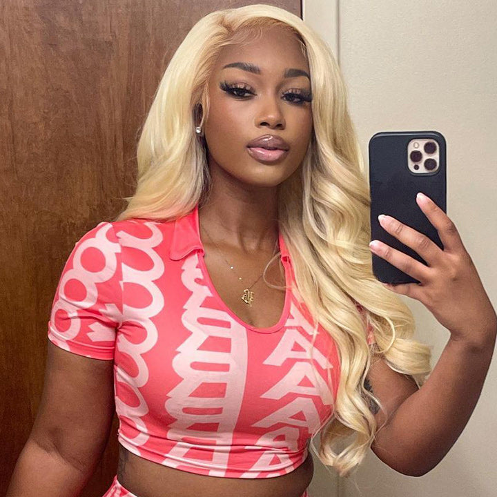 Body Wave 613 Hair Lace Frontal Wig Glueless HD Lace Human Hair Wigs With Baby Hair