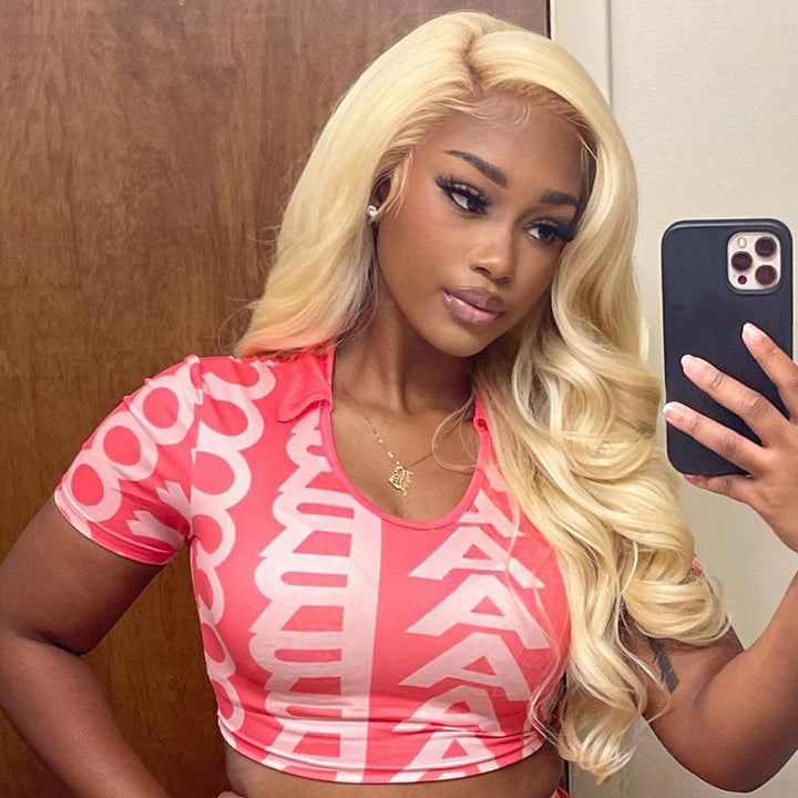 Body Wave 613 Hair Lace Frontal Wig Glueless HD Lace Human Hair Wigs With Baby Hair