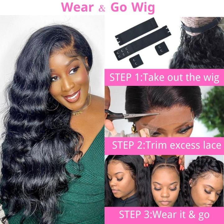 Geetahair Upgrade HD Lace Body Wave Wig With Pre Plucked Natural Hairline Lace Front Wigs Match All Skin Color