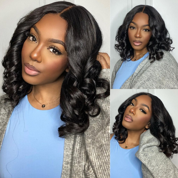 Loose Body Wave Pre Plucked Glueless Human Hair Wig Wear & Go Beginner Friendly Wigs 180% Density-GeetaHair