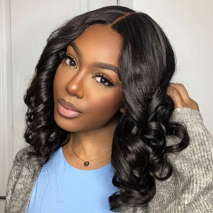 Loose Body Wave Pre Plucked Glueless Human Hair Wig Wear & Go Beginner Friendly Wigs 180% Density-GeetaHair