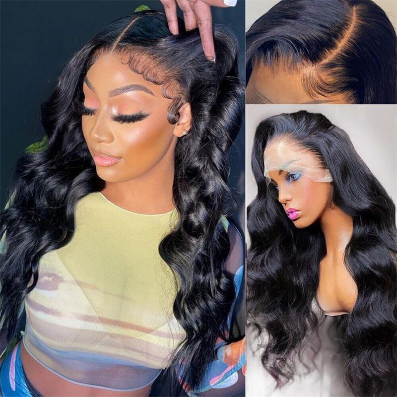 Brazilian Body Wave Hair 13x4/13x6 HD Transparent Lace Frontal Wig Pre Plucked Hairline Best Human Hair Wig-Geeta Hair