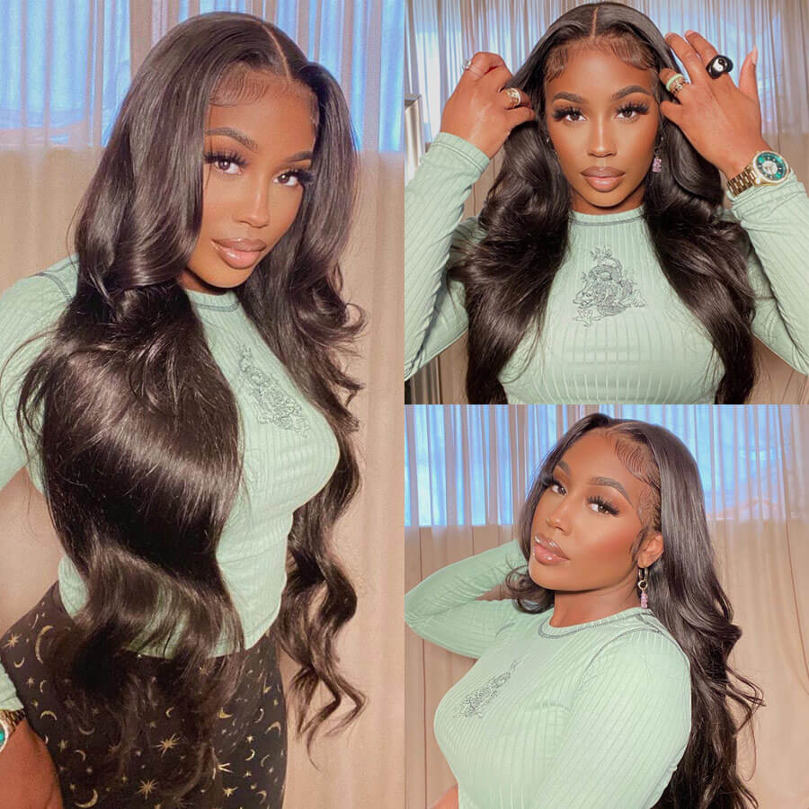 Brazilian Body Wave Hair 13x4/13x6 HD Transparent Lace Frontal Wig Pre Plucked Hairline Best Human Hair Wig-Geeta Hair