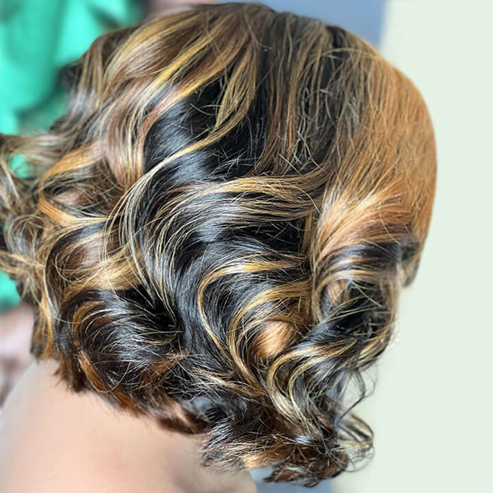 Crazy Flash Sale: Brown Highlight Bob Wig Short Human Hair Body Wave Lace Front Wigs - Only 2 Days