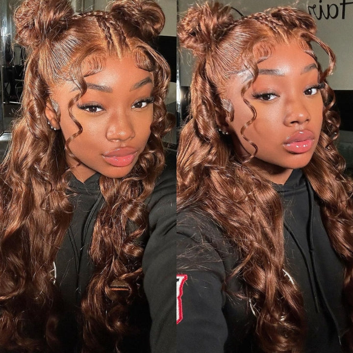 Chestnut Brown Body Wave 13x4/4x4 HD Lace Wig Colored 100% Virgin Hunam Hair Wigs-Geeta hair