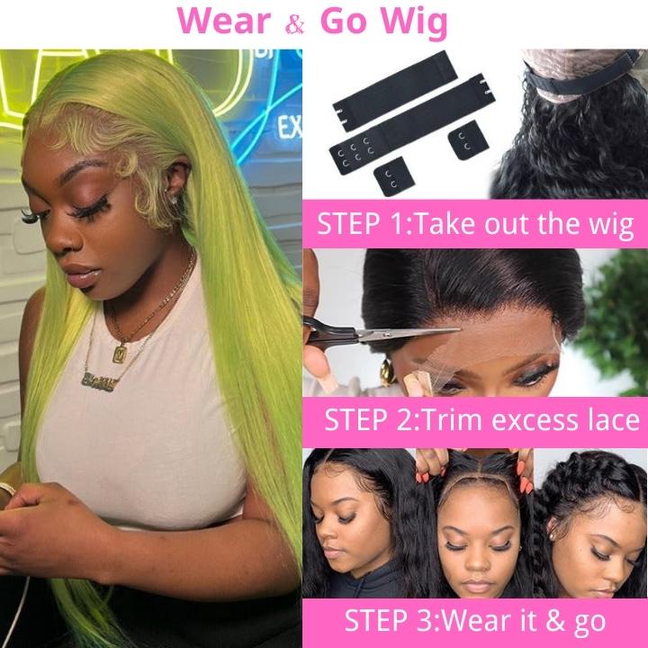 Funky Colored Wigs | Colorful Straight Transaparent Lace Wig collection Transparent HD Lace Human Hair Wigs Pre-plucked with Baby Hair 180% Density-GeetaHair