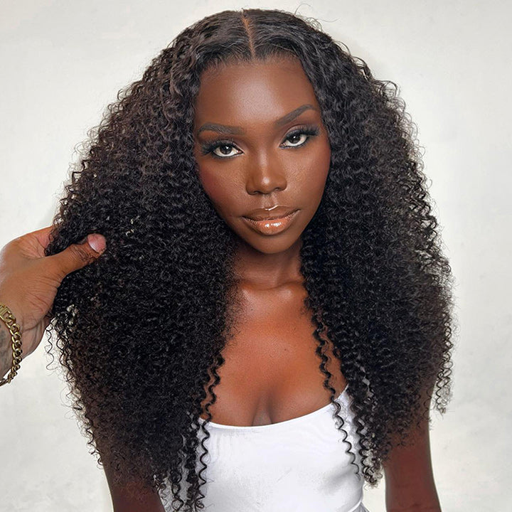 Geetahair Upgrade HD Lace Kinky Curly Wig Undetectable Invisible Lace Human Hair Wigs With Baby Hair