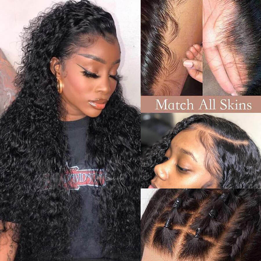 Natural Curly Hair 13x6 HD Lace Front Wigs Human Hair Pre Plucked Hairline Glueless Wig-Geeta Hair