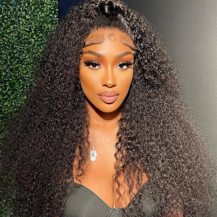 13x4/13x6 HD Transparent Lace Front Wig kinky Curly Hair Pre Plucked Headline Real Human Hair Wig-Geeta Hair