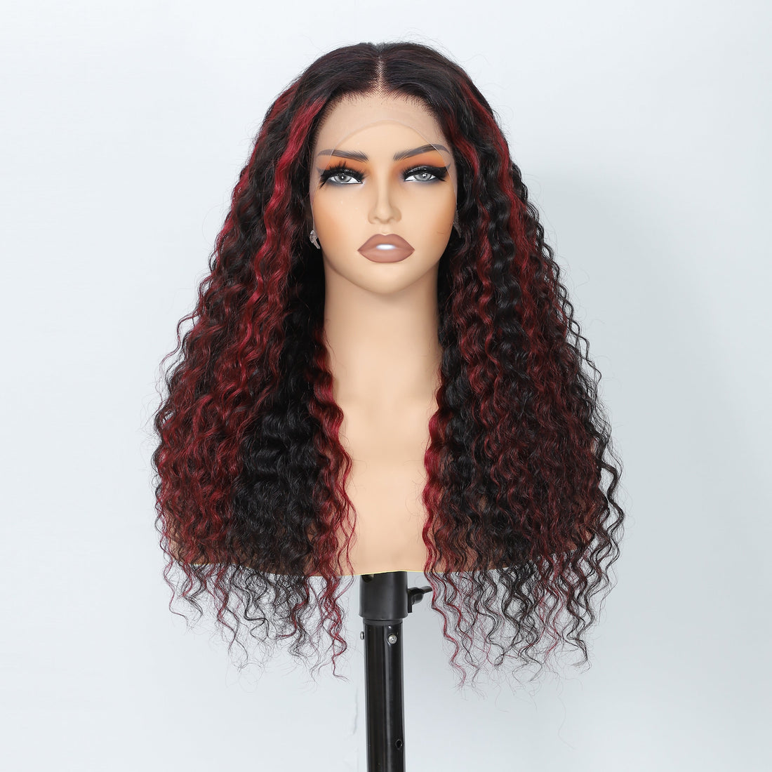 Highlight 13x4 Deep Wave Frontal Wig Brazilian Curly Wigs For Women Human Hair Wigs -Geeta Hair