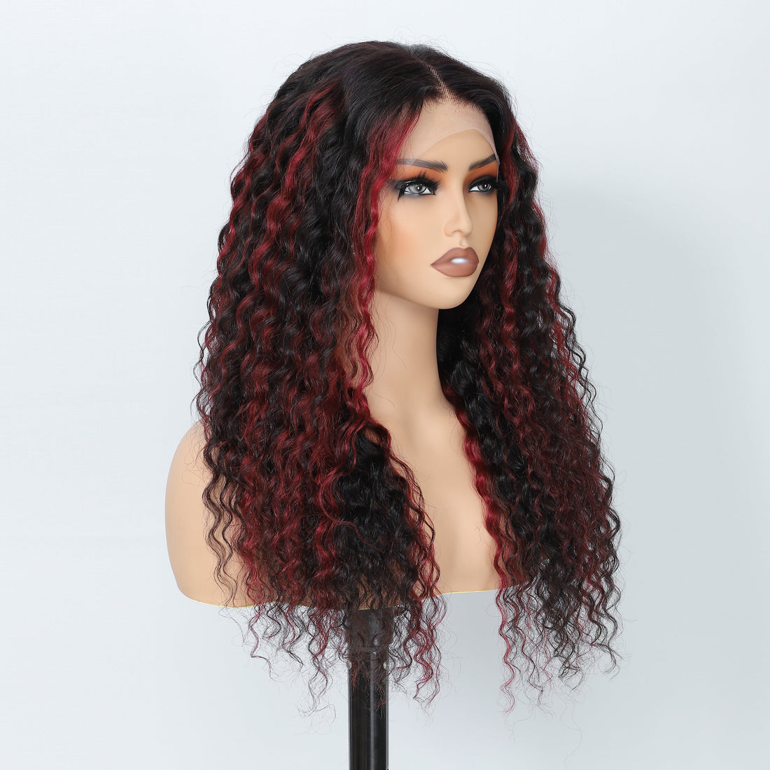Highlight 13x4 Deep Wave Frontal Wig Brazilian Curly Wigs For Women Human Hair Wigs -Geeta Hair