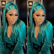 Funky Colored Wigs | Emerald Green Straight 4x4/13x4 Lace Closure/Frontal Wig Pre plucked with Baby Hair HD Transaparent Lace Wigs
