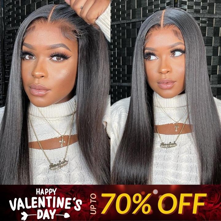 Valentine's Day Flash Sale: 5x5 Wear And Go & Glueless Straight Human Hair Wig, 48hrs Only