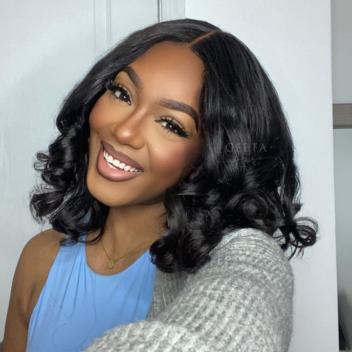 Loose Body Wave Pre Plucked Glueless Human Hair Wig Wear & Go Beginner Friendly Wigs 180% Density-GeetaHair