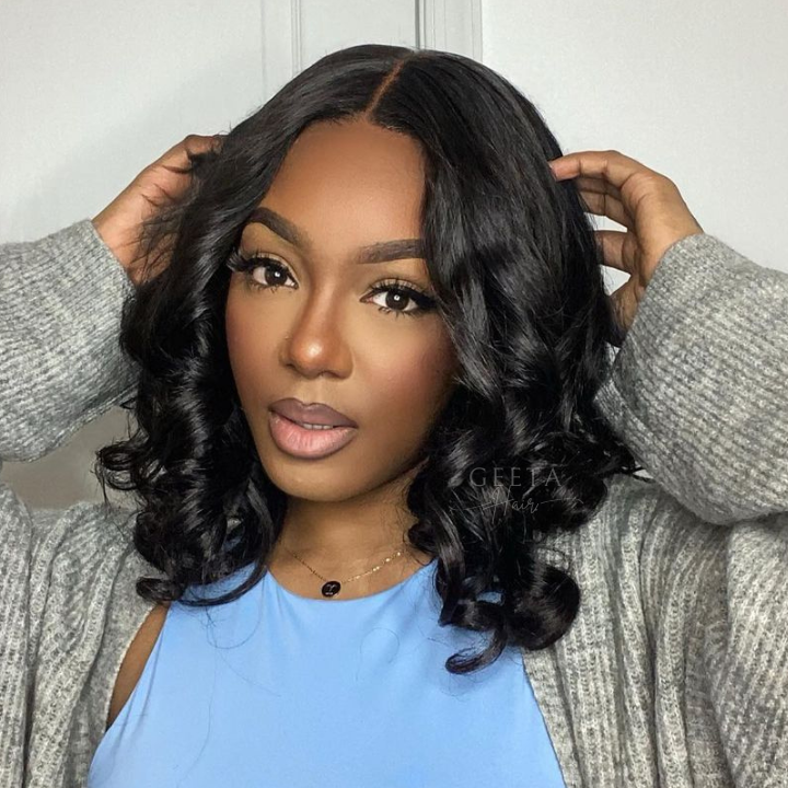 Loose Body Wave Pre Plucked Glueless Human Hair Wig Wear & Go Beginner Friendly Wigs 180% Density-GeetaHair