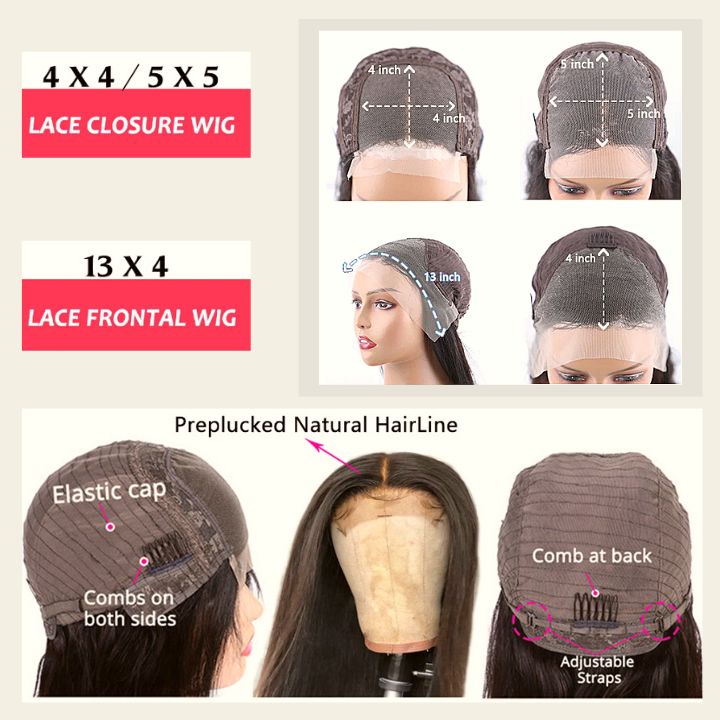 13x4 HD Transparent Lace Front Deep Wave Natural Black Human Hair Wig Pre Plucked Hairline With Baby Hair-Geeta Hair