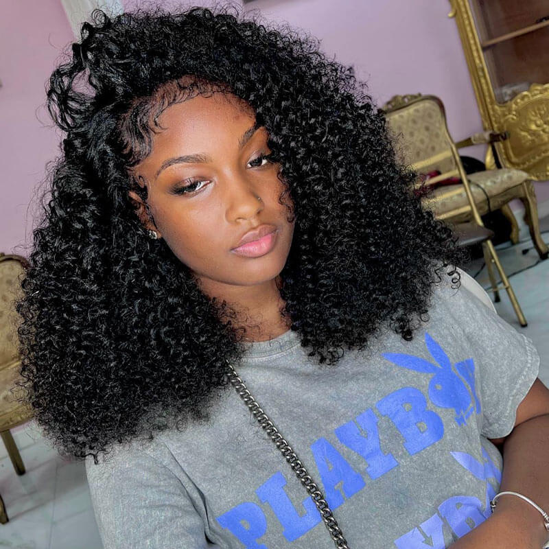 Kinky Curly Hair 13x4 HD Lace Frontal /4x4 HD Lace Closure Wig Glueless Human Hair Wigs-Geeta Hair