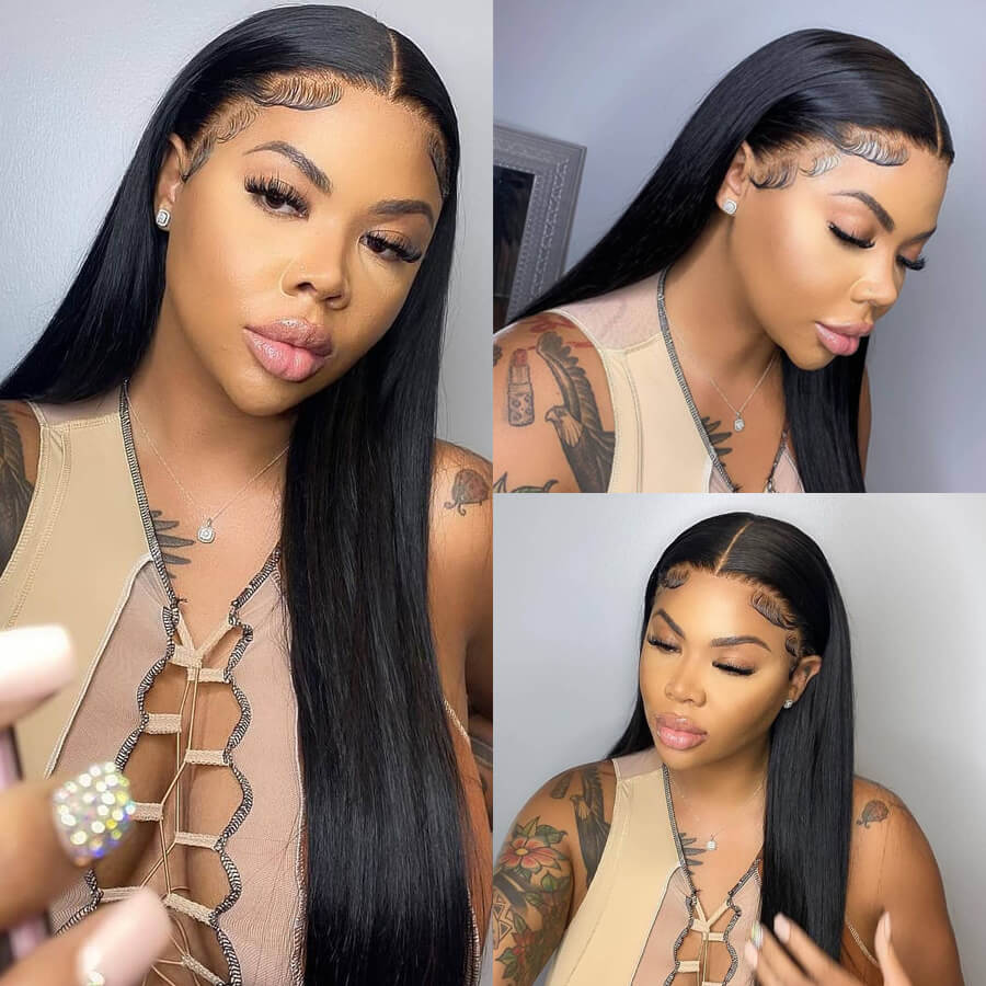 Straight Hair 13x4/13x4x1 HD Lace Front Wig Natural Color Pre Plucked With Baby Hair 100%  Real Human Hair Wig-Geeta Hair