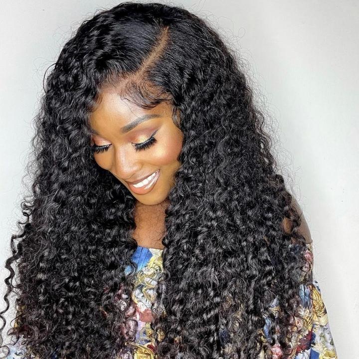 Geetahair Upgrade HD Lace Curly Wig With Pre Plucked Natural Hairline Lace Front Wigs Match All Skin Color