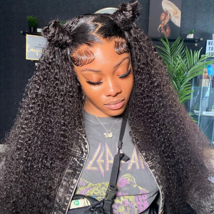 Geetahair Upgrade HD Lace Kinky Curly Wig Undetectable Invisible Lace Human Hair Wigs With Baby Hair
