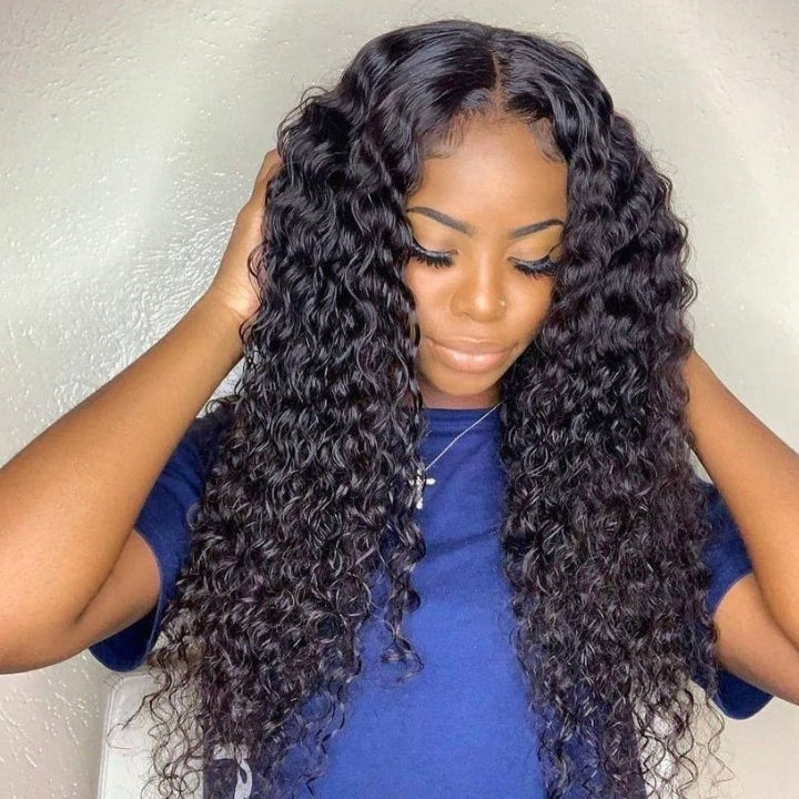 Geetahair Upgrade HD Lace Water Wave Wig Pre Plucked Natural Hairline Crystal Clear Lace Human Hair Wigs