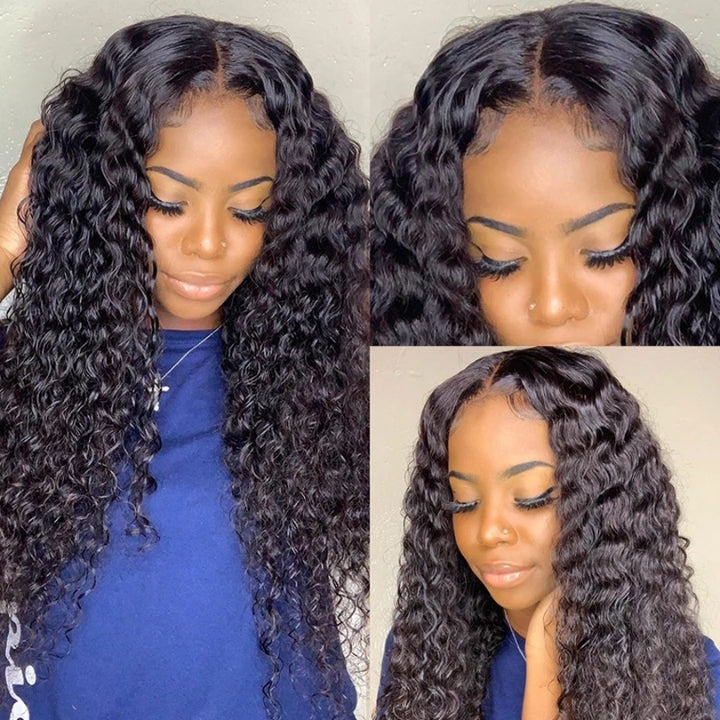 Geetahair Upgrade HD Lace Water Wave Wig Pre Plucked Natural Hairline Crystal Clear Lace Human Hair Wigs