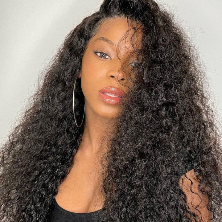 Geetahair Upgrade HD Lace Water Wave Wig Pre Plucked Natural Hairline Crystal Clear Lace Human Hair Wigs