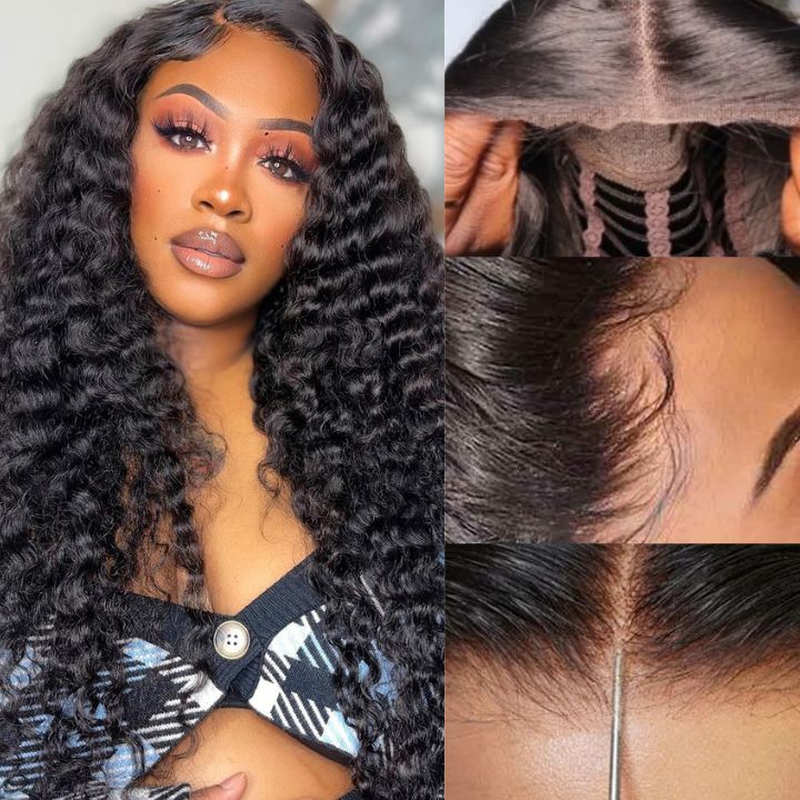 No Code 50% OFF Flash Sale: Glueless 6x4.5 Deep Wave Pre Cut HD Transaparent Lace Human Hair Wigs-Only 2 Days
