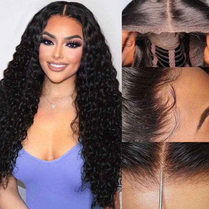 Glueless 13x4/6x4.5 Jerry Curly Pre Cut HD Transaparent Lace Human Hair Wigs With Breathable Cap Air Wig-Geeta Hair