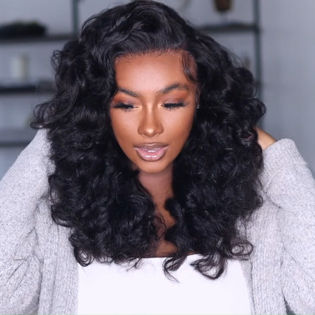 Glueless 13x4 HD Lace Frontal Wigs Yaki Wave Human Hair Wig Pre Plucked 250% Density-Geeta hair