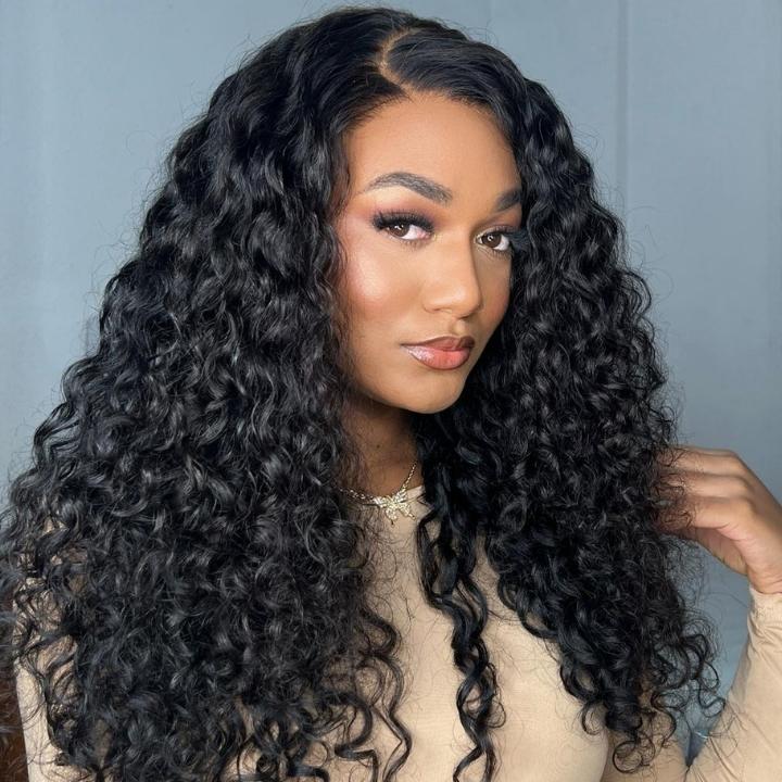 Glueless 13x4/6x4.5 Curly Pre Cut HD Transaparent Lace 100% Virgin Human Hair Wigs With Breathable Wear & Go Pre Plucked Hairline Cap Air Wig-Geeta Hair