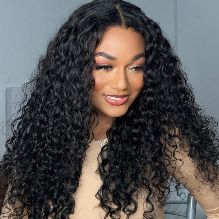 Glueless 13x4/6x4.5 Curly Pre Cut HD Transaparent Lace 100% Virgin Human Hair Wigs With Breathable Wear & Go Pre Plucked Hairline Cap Air Wig-Geeta Hair