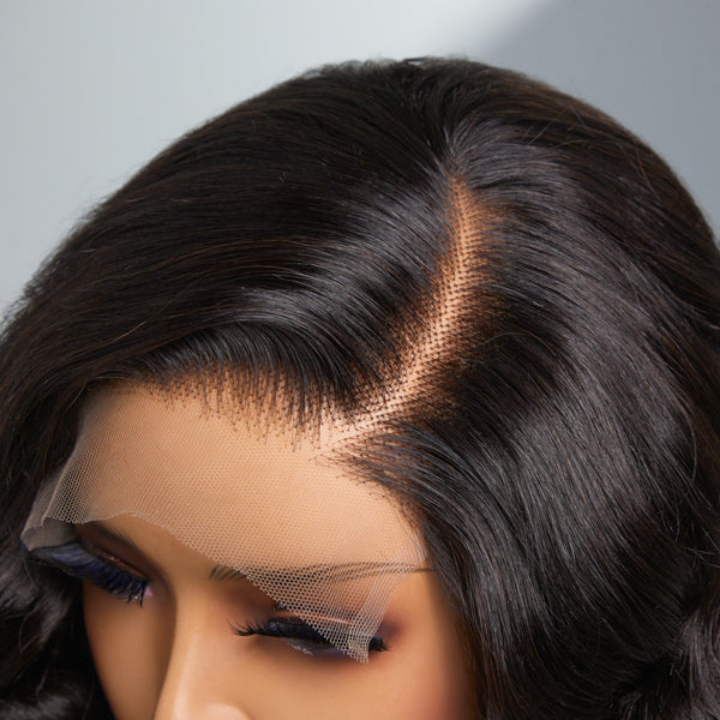 Glueless 13x4/6x4.5 Shoulder Loose Wave Pre Cut HD Transaparent Lace Human Hair Wigs Wear & Go Pre Plucked Hairline Bob Wigs-Geeta Hair