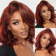 50%+Extra $100 OFF : Glueless Reddish Brown Body Wave 13x4 HD Lace Bob Wig-Flash Sale, Only 2 Days