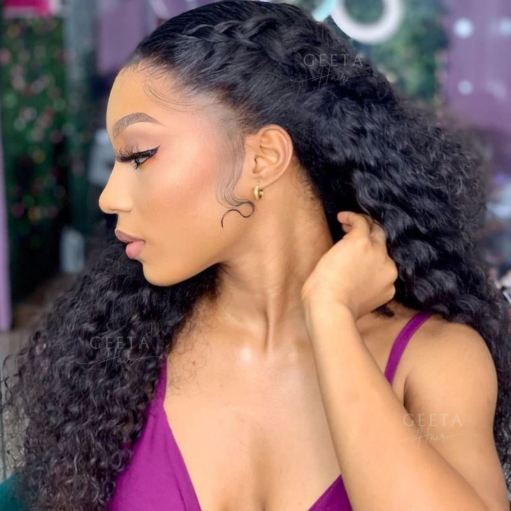 Glueless Water Wave 13x4 HD Lace Front Wig 100% Virgin 5x5 Transparent Lace Human Hair Wig-Geetahair