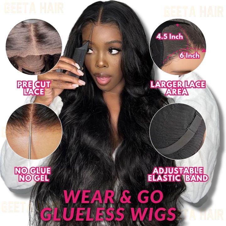 Over $101 Save $100: 6x4.5 Mint Green Body Wave Pre Cut HD Transaparent Lace Human Hair Wigs - Spring 2023 Flash Sale