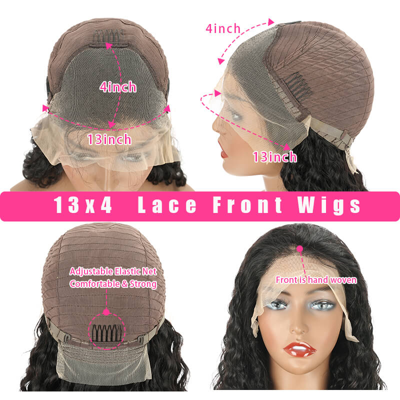 Flash Sale: Buy 180% Density Loose Deep Wave 13*4 Lace Wig, Get Straight Wig With Bangs For Free
