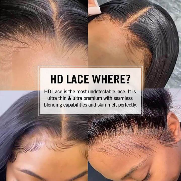 24 Hours Shipping Straight Hair Pre Cut 4x6 HD Lace Front Wig Pre Plucked Natural Hairline 100% Virgin Human Hair Wigs