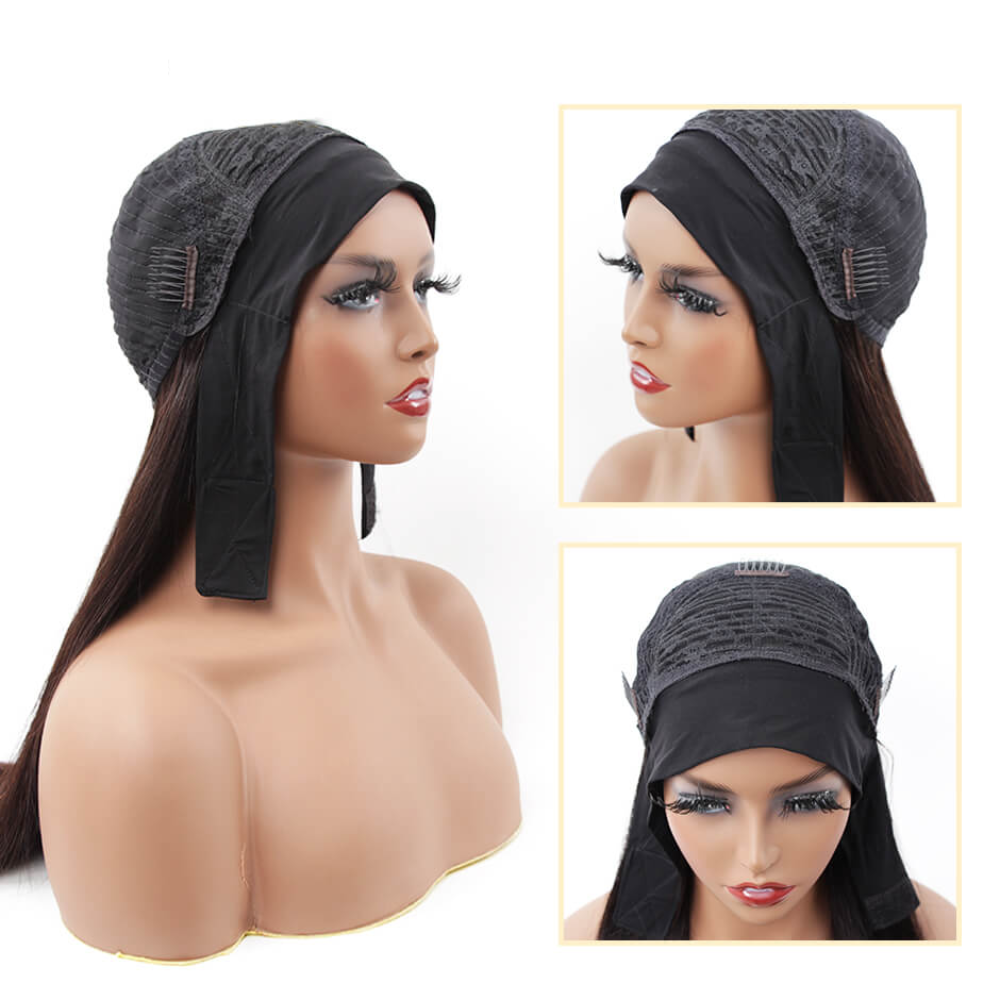 Long Straight Hair Best Headband Wig 100% Unprocessed Virgin Hair Wigs-Geeta Hair