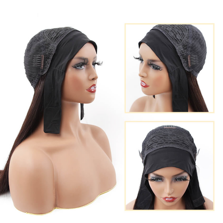 Long Straight Hair Best Headband Wig 100% Unprocessed Virgin Hair Wigs-Geeta Hair