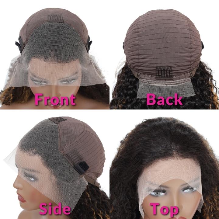 Highlight Blonde Curly 5x5/13x4 HD Lace Front Wig Highlights Honey Blonde Human Hair Wigs-GeetaHair