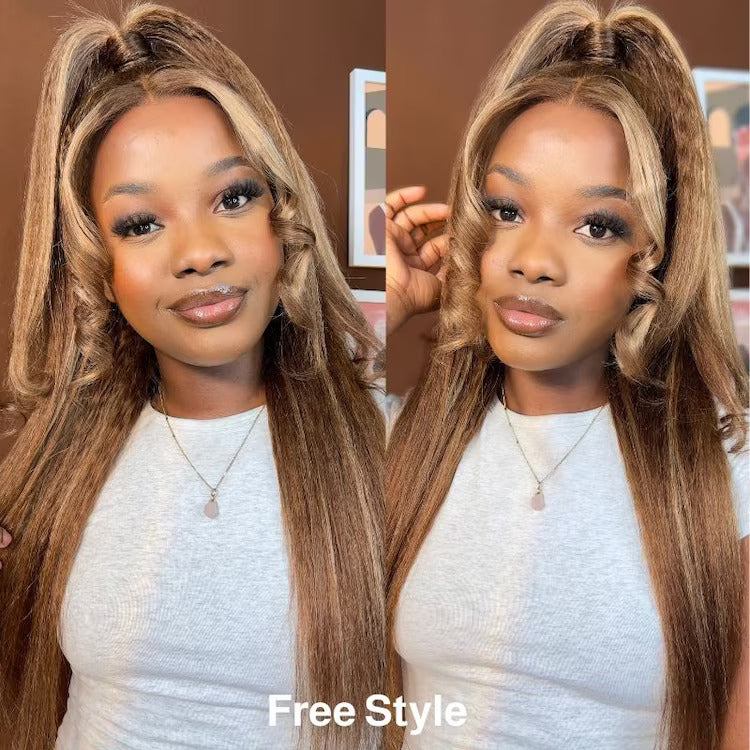 Tax Return Sale Honey Blonde Lace Front Wigs Colored Straight 13x4 Lace Frontal Human Hair Wig Pre Plucked
