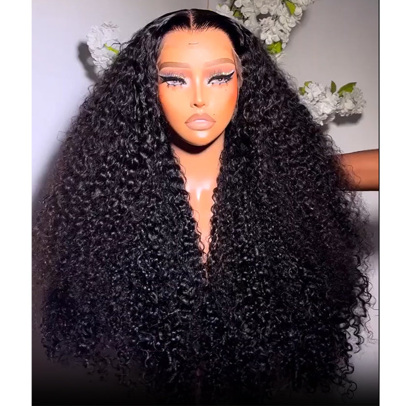 13x4 Lace Front Wigs Human Hair Pre Plucked with Baby Hair Jerry Curly Lace Frontal Wig for Black Women 180% Density