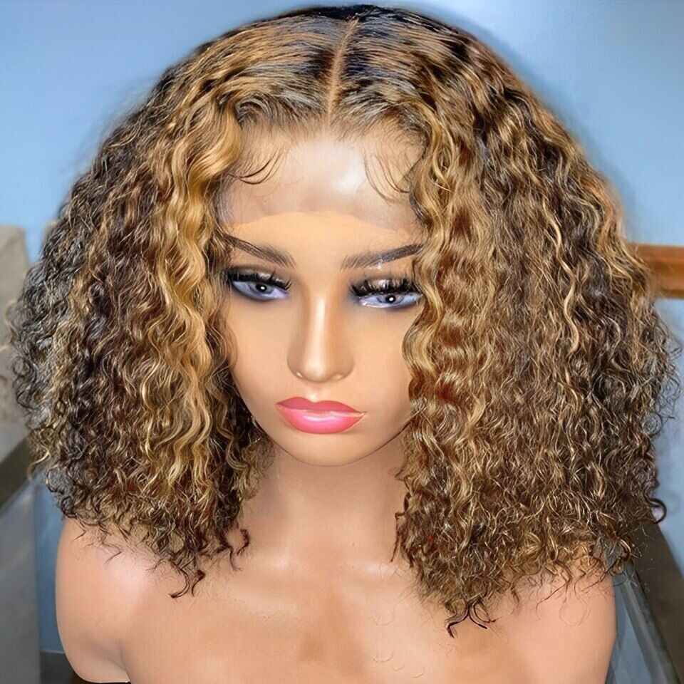 Wear and Go Glueless Wigs Human Hair Pre Plucked Pre Cut 7x5 HD Lace Wigs Ready to Wear Curly Bob Wigs