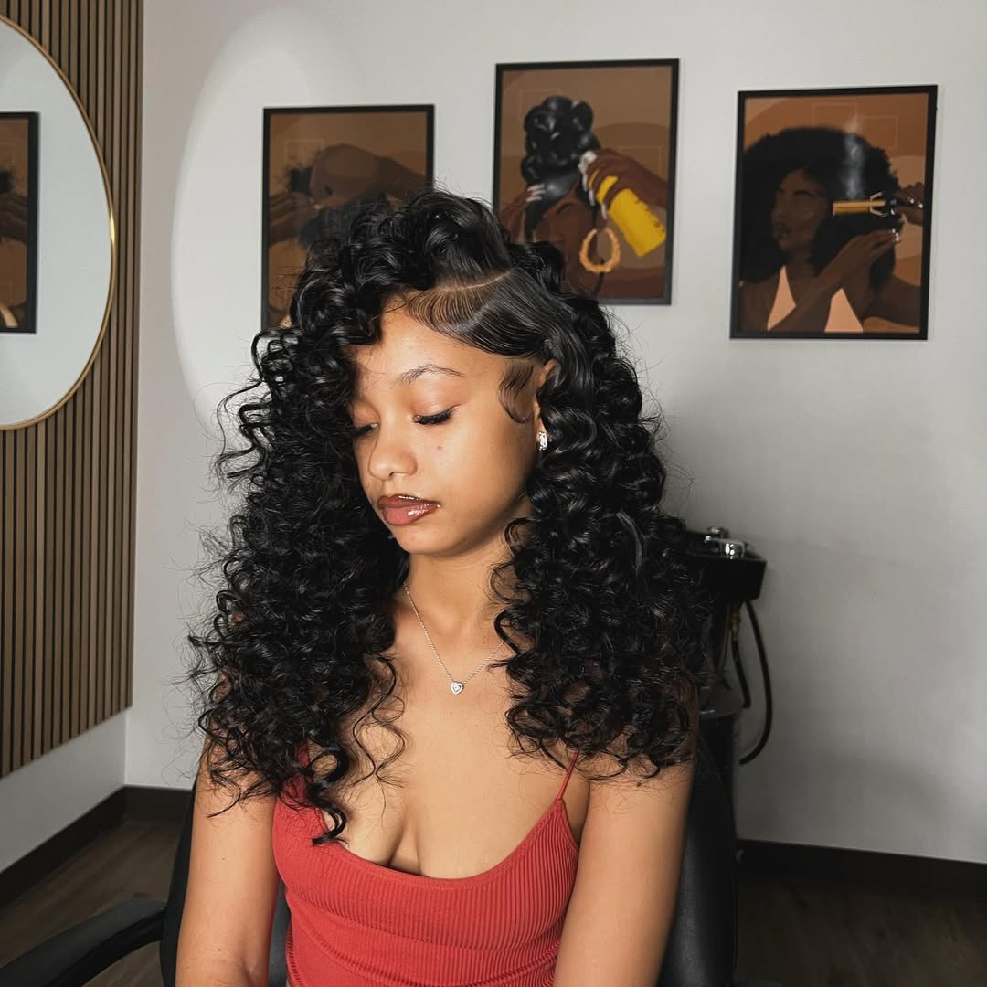 Loose Bouncy Human Hair Wigs Glueless 13x6 HD Lace Frontal Wigs Side Part Lace Front Human Hair Wig Pre Plucked