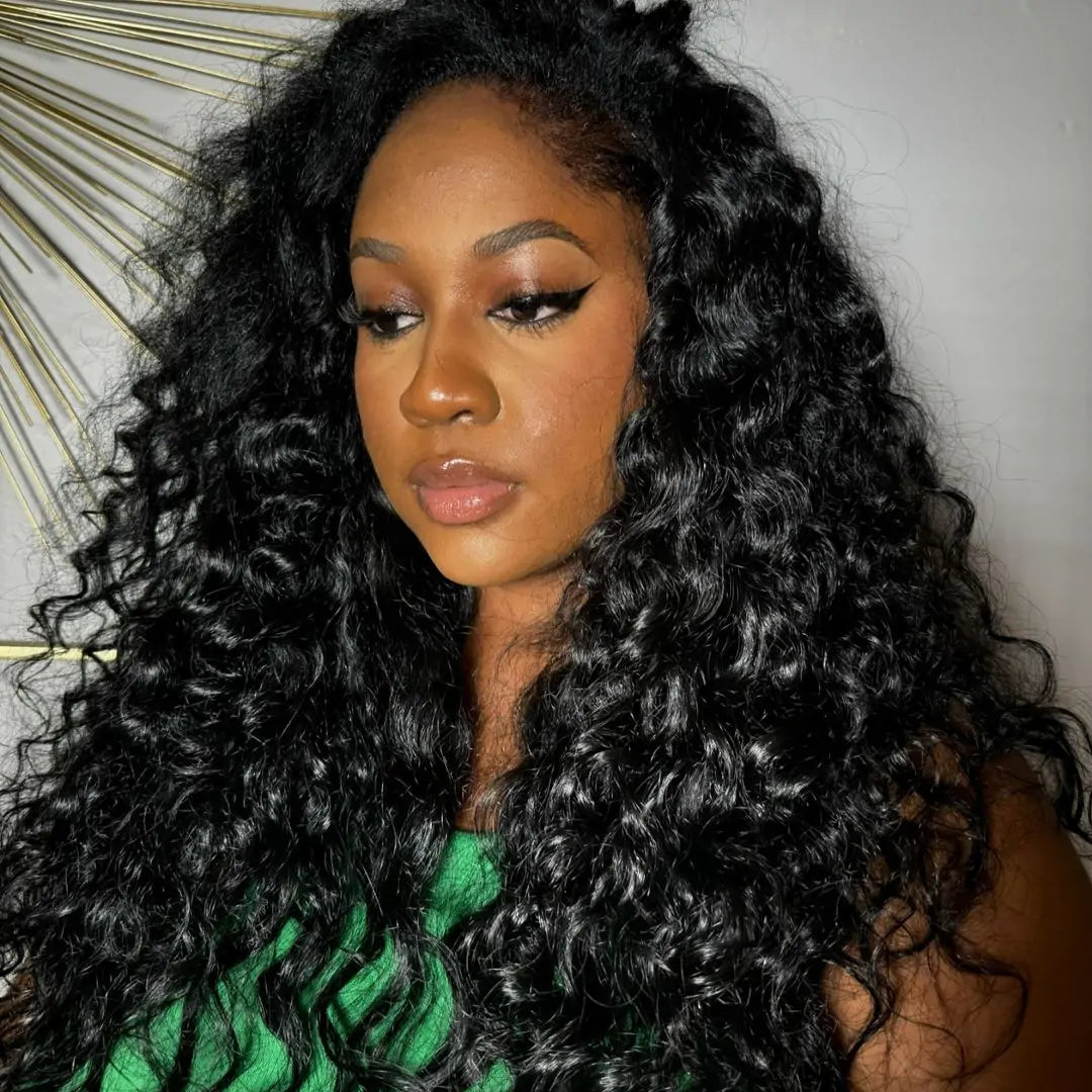 Loose Wave Glueless Wig 13x4 HD Lace Front Wig Pre Plucked Hairline 100% Real Water Wave Human Hair Wig