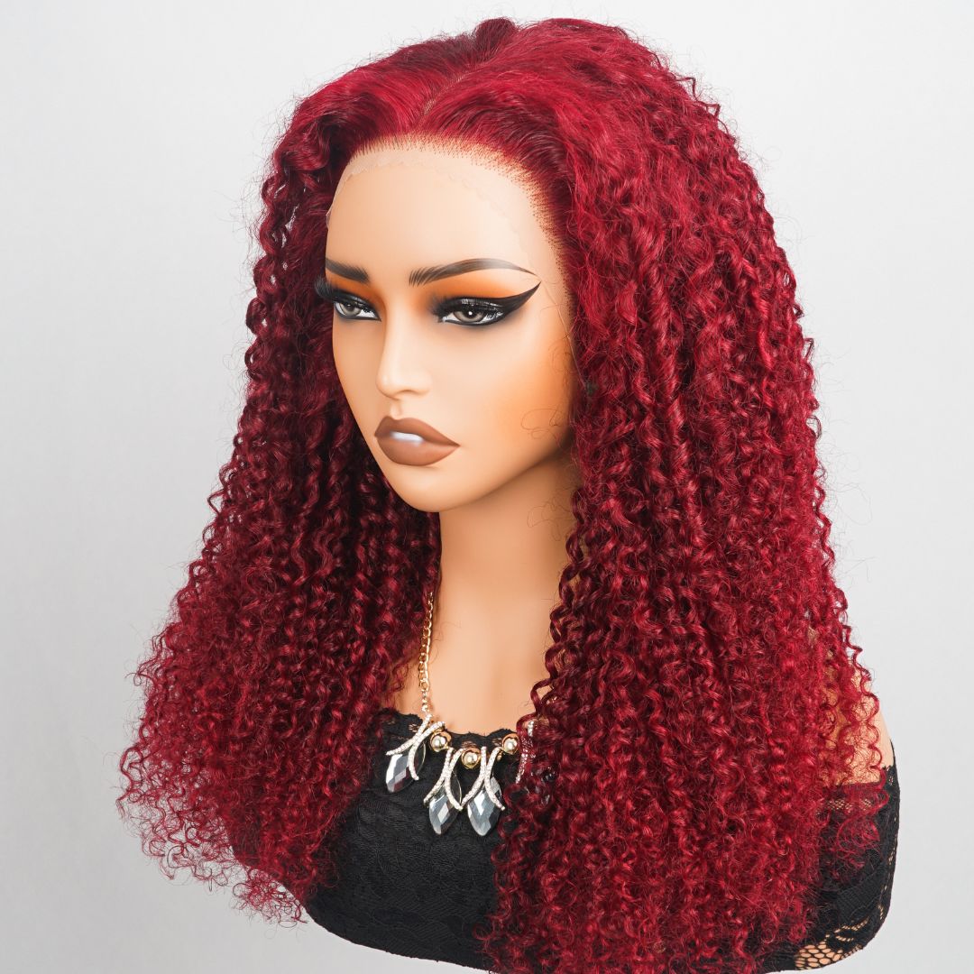 Luxury Designer Series 250% Density 99J Burgundy Lace Front Wigs Human Hair Burgundy Bob Wig For Woman  Pre Plucked Natural Hairline