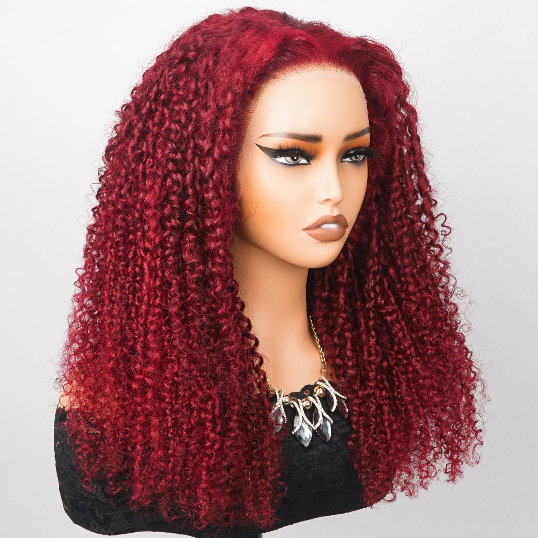 Luxury Designer Series 250% Density 99J Burgundy Lace Front Wigs Human Hair Burgundy Bob Wig For Woman  Pre Plucked Natural Hairline