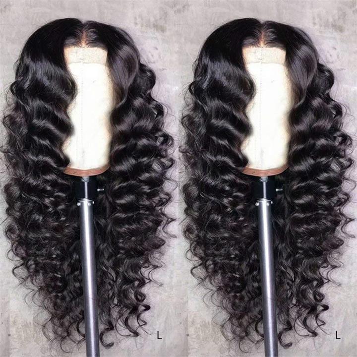 Natural Crimps Curls Loose Deep Wave Glueless 5x5/6x4.5 Closure HD Lace Human Hair Wig With Baby Hair-Geeta Hair