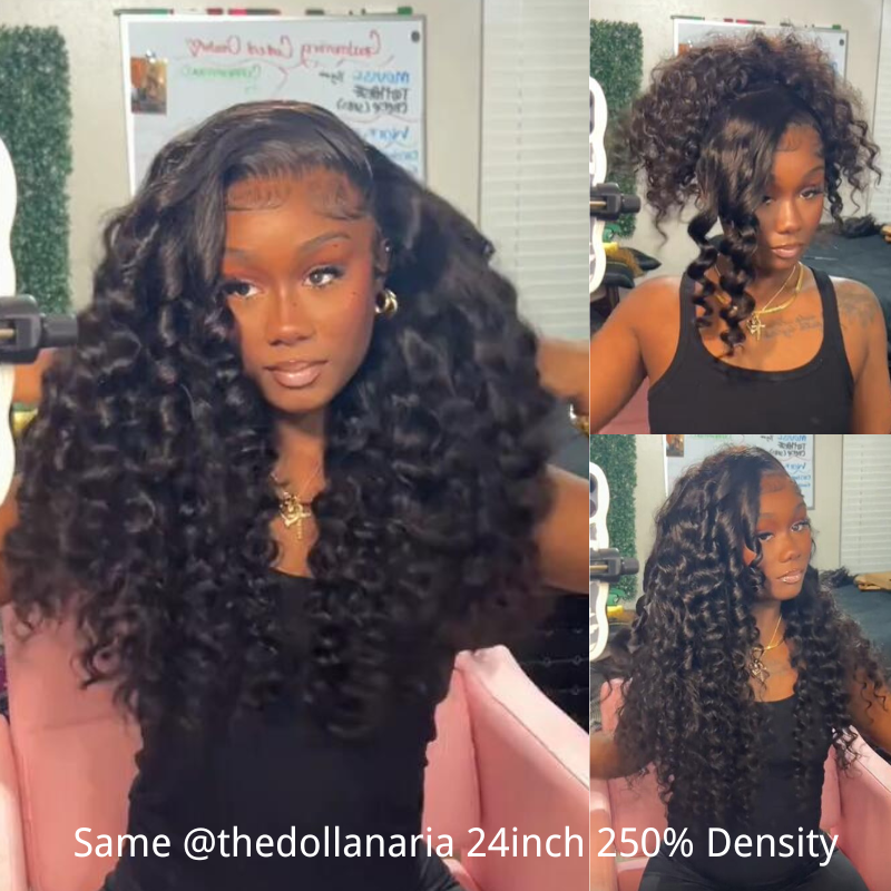 Natural Crimps Curls Loose Deep Wave HD Lace Frontal Wig Natural Hairline Glueless Wig-GeetaHair